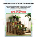 Flower Stand Solid Wood Plant Rack Outdoor Step Flower Rack Balcony Plant Stand