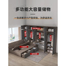 (PANDA) Wardrobe Bed Integrated Solid Wood Small Family with Bookcase Bed Computer Desk Wall