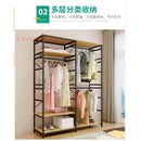 Curtain Wardrobe Bedroom Metal Hanger Thickened Iron Wood Coat Rack