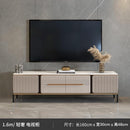 WOODYES Nordic Tv Console Cabinet Rock Board TV Cabinet Coffee Table Glossy Light Luxury Living Room