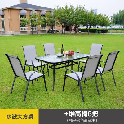 Tiger Deer Suite Balcony Garden Leisure Furniture Dining Outdoor Three-piece Five-piece Milk Tea