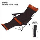 WONZOM Outdoor Foldable Chair Casual Portable Field Camping Chair Arm Chair Recliner Lounge Chair