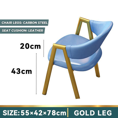 Nordic Backrest Dining Chair Leisure Iron Home Computer Chair Simple Modern Lazy Student Makeup