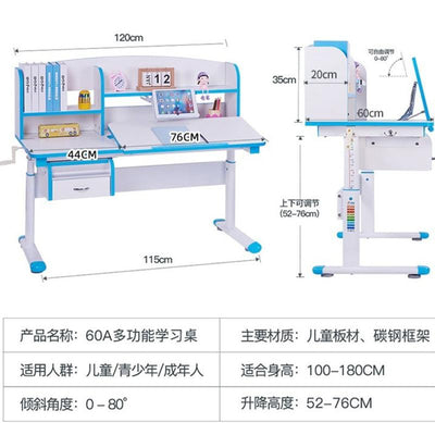 Excellent children's learning table and chair set multi-function can lift the baby writing table