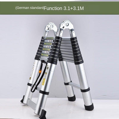 4-meter Retractable Telescopic Climbing Anti-skid Ladder Straighten Portable Sub-ladder 5-meter