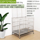 Stainless Steel Dog Cage For Small And Medium Dog Folding Cage With Toilet Thickened