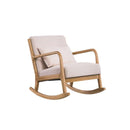 Wood Rocking Chair Lounge Chair Balcony Home Casual Nap Chair Single Lazy sofa