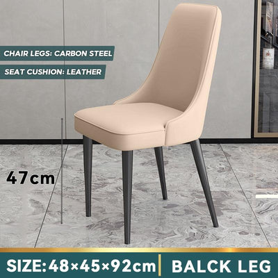 Dining Chair Household Modern Simple Restaurant Chair Back Leisure Iron Dining Table Chair