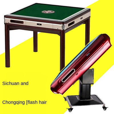 Mute Automatic Mobile Folding High Dual-purpose Machine Mahjong Table Household Four-port Roller