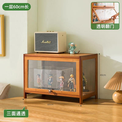 Cabinet Hand-made Display Stand Lego Acrylic Transparent Storage Cabinet Solid Wood Dust-proof