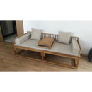 New Chinese Style Small Apartment Solid Wood Sofa Combination Simple Modern Old Elm Luohan Zen Bed