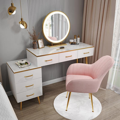 Orange Simple Dressing Table Light Luxury Net Red Dressing Table Nordic Storage Cabinet One Princess