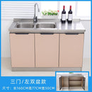 YSHF Kitchen Cabinet Storage Household With Gas Stove Sink Kitchen Cupboards Stainless Steel Kitchen