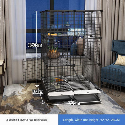 Pet Playpen Cat Rabbit Fence Isolation Door Plastic Indoor Cage Kennel