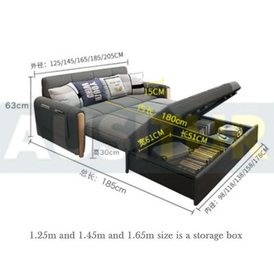 AUSITUR Sofa Bed Multifunctional Foldable Bed Technology Fabric Sofa