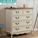 (MUWU) Solid Wood Simple Modern Storage Cabinet Drawer Living Room Locker Bedroom American Chest of