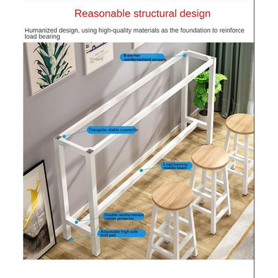 (Custom Size) Bar Table And Chair Set Against The Wall High Table Household Simple Small Bar