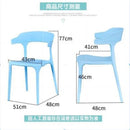 Dining Chair Stackable Chair Simple Horn Chair Thickened With Backrest Plastic Chair Home Dining