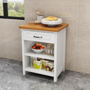 Mobile Kitchen Cabinet Solid Wood Set Multi-functional Simple Bar With Drawer Dinning Table