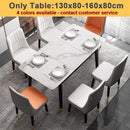 DF Sintered Stone Dining Table Set Extendable Marble Long Table and Chair