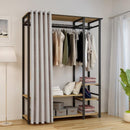 A Simple Rental Wardrobe Full Steel Frame Simple Modern Economy Storage Home Dormitory Self-assembly