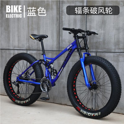 Mountain Bicycle Adult Off-roader Beach Snow Bike 4.0 Tire Male and Female Student Variable Speed