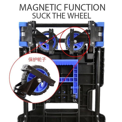 Household Foldable Trolley Big Capacity Multifunction Cart Loading 150kg Platform Trolley Can Adjust