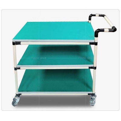 Syezyo Anti-static Foldable Trolley Tool Trolley Cart Rack Workshop Multi-layer Material Weekly