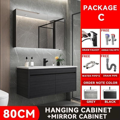 Zcm Bathroom Cabinet Washbasin Cabinet Combination Bathroom Modern Simple Washbasin Washstand Mirror