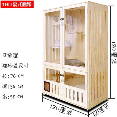 Family Luxury Cage Wooden House Cat Cabinet