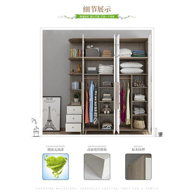 Home Wardrobe Combination Locker Storage Open Wardrobe Large Capacity Bedroom Wardrobe