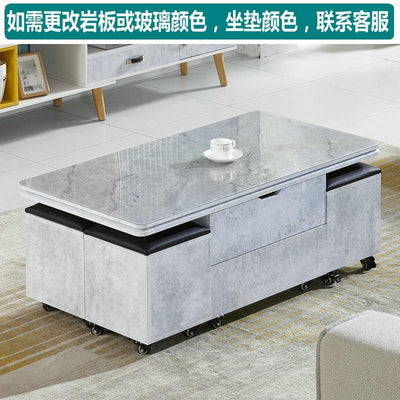 PYHH Lifting Coffee Table Modern Small Apartment Telescopic Storage Coffee Table Multifunctional