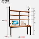 🎉Ready Stock🎉Loft Double Solid Wood Desk Bookshelf Combination Home Office Long Study Computer