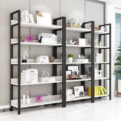 Steel And Wood Bookshelf Iron Shelf Floor Multi-storey Living Room Storage Shelf Display Shelf