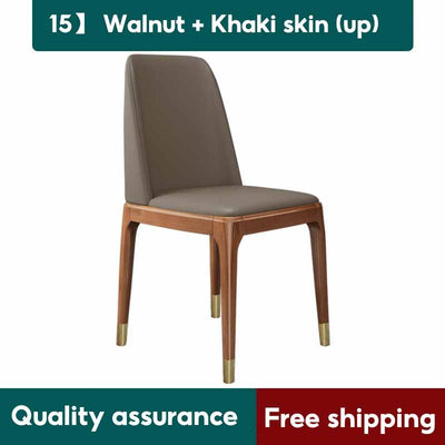 Nordic modern dining chair fashion waterproof dressing chair modern back chair PU leather dining