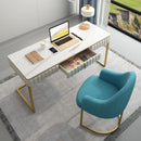 Anershu Nordic Marble Desk Luxury Desk Single Computer Desk Simple Modern Writing Desk Negotiation