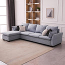 Nordic Fabric Sofa Small-sized Living Room Simple Modern L-shaped Imperial Concubine Three-person