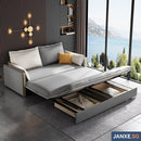 Sofa Bed Solid Wood Nordic Technology Fabric Waterproof Sofa Bed Living Room Storage Lazy Folding