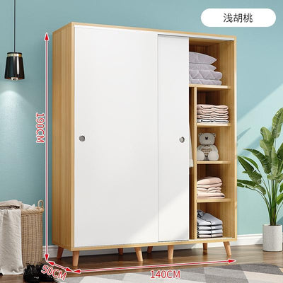 Kinbolee Nordic Wardrobe Sliding Door With Mirror Small Wardrobe Multi-smell Wardrobe