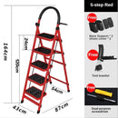 Kinbolee Indoor Step Stool Household Ladder Folding Climb Ladder Thick Multi-purpose Telescopic