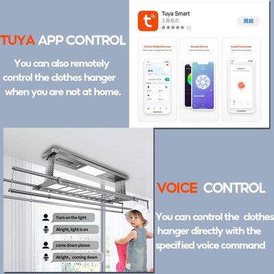 Automated Laundry Rack Smart Laundry System With Standard Installation Tuya-app Voice Control