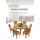 Solid Wood Dining Household Small Dual-use Telescopic Folding Square Round Table Simple Modern Space