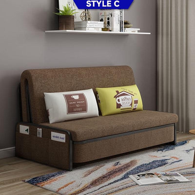 MH Foldable Sofa Bed Home Multifunctional Living Room Fabric Sofa With Storage Retractable Sofa Bed