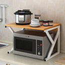 Kitchen Rack 2-3 Layers Of Metal Spice Storage Rack Load-bearing 100kg Home Microwave Oven Shelve