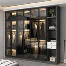 GM Luxury Wardrobe Home Bedroom Nordic Light Luxury Modern Simple Economical Glass Cloakroom Storage