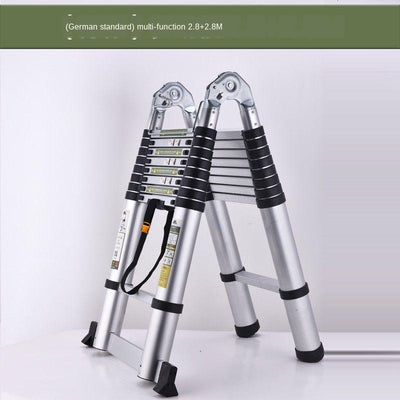 4-meter Retractable Telescopic Climbing Anti-skid Ladder Straighten Portable Sub-ladder 5-meter