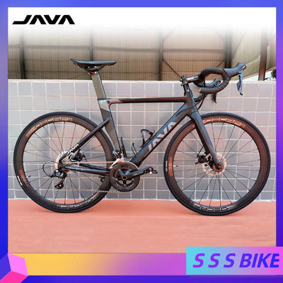 Java Road Bike Siruro3 Disc Brake, 18 Shift Bars Bicycle Men's And Women's Carbon Fiber Racing