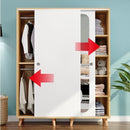 Wardrobe Whit Mirror Sliding Wardrobe Bedroom Dressing Mirror Wardrobe Storage Cabinet