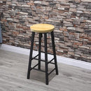 High Chair Bar Stool Minimalist Fashion Creative Steel Wood Thickened Dining Chair（70cm）