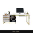 Nordic Corner Desk Bookshelf Combination Modern Minimalist Home Desktop Computer Table Bookcase